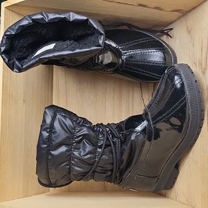 London Fog Womens Black Patent LFW-MAIDSTONE Boots